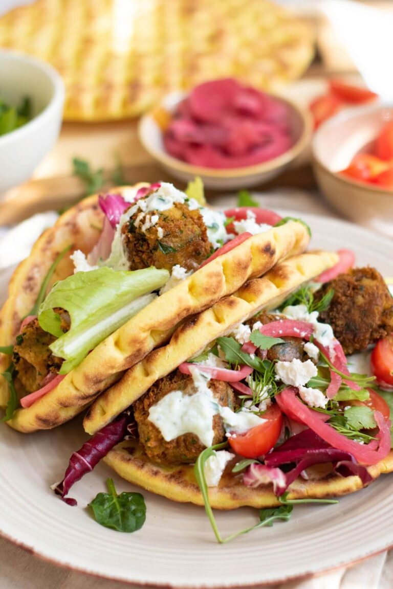 Falafel Wraps with Tzatziki Sauce