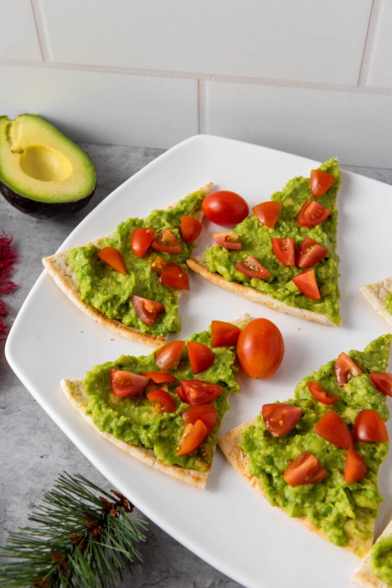 Avocado Pita Chritsmas Tree Appetizers