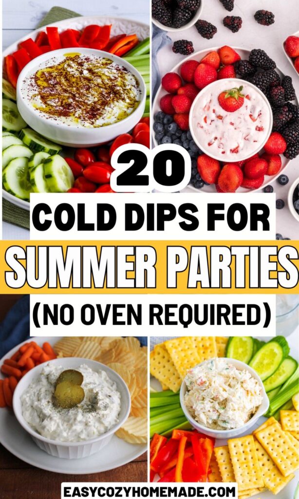 Roundup image for Cold Dips for Summer Parties (No Cooking Needed)
