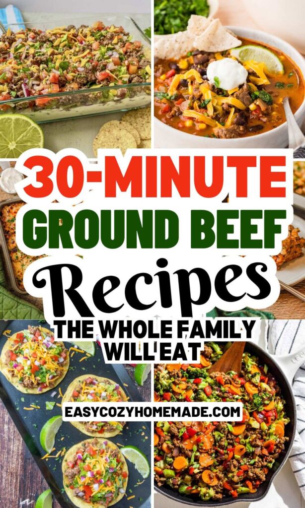 Roundup Image for 30-Minute Ground Beef Recipes the Whole Family Will Eat