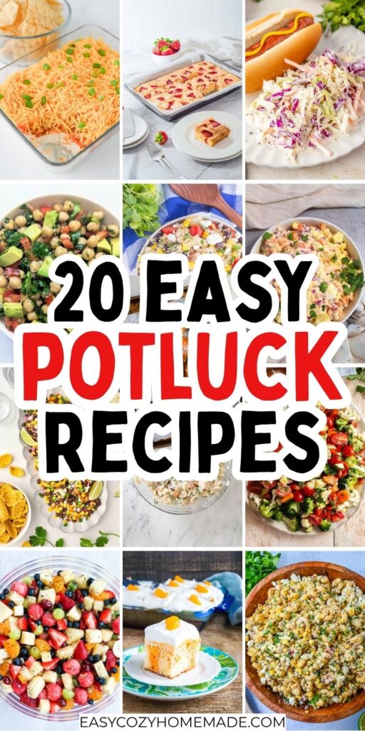 20 easy potluck recipes pin