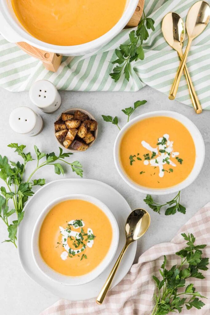 Roundup image for Cozy Fall Soup Recipes Using Seasonal Produce
