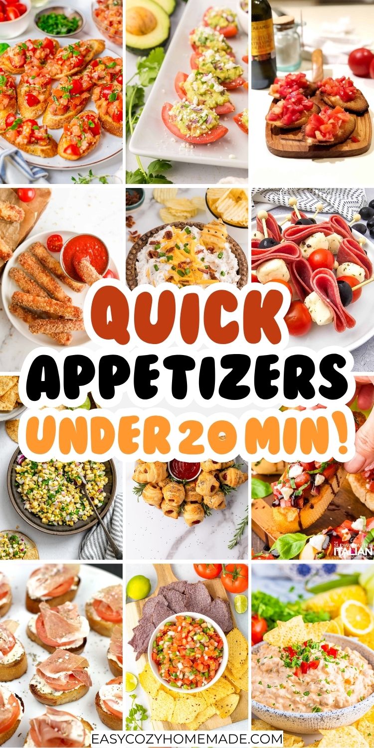 Easy Quick Appetizers Ready in 20 Minutes or Less