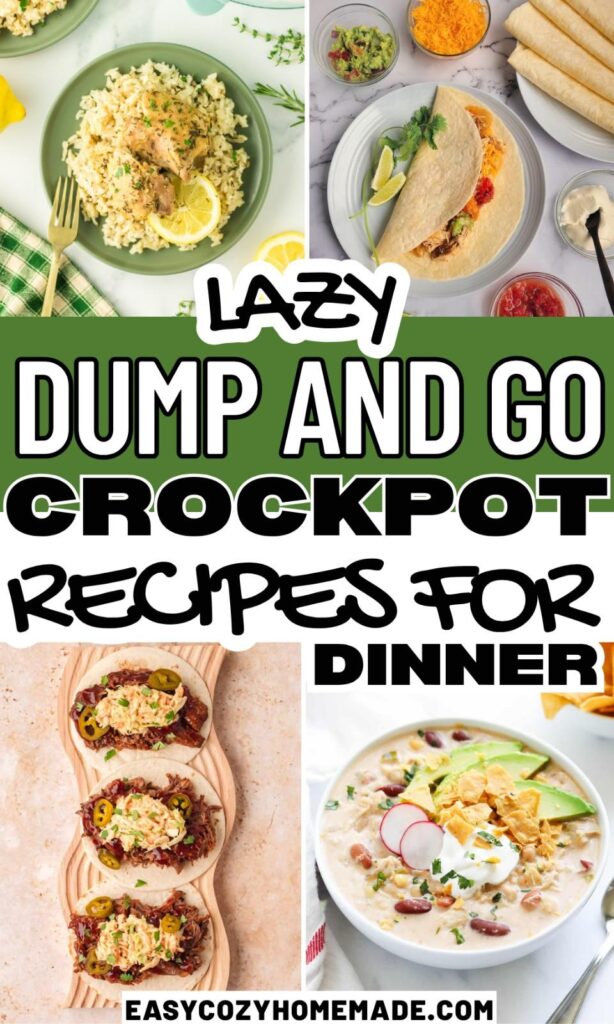 Roundup image for Lazy Dump And Go Crockpot Recipes For Dinner
